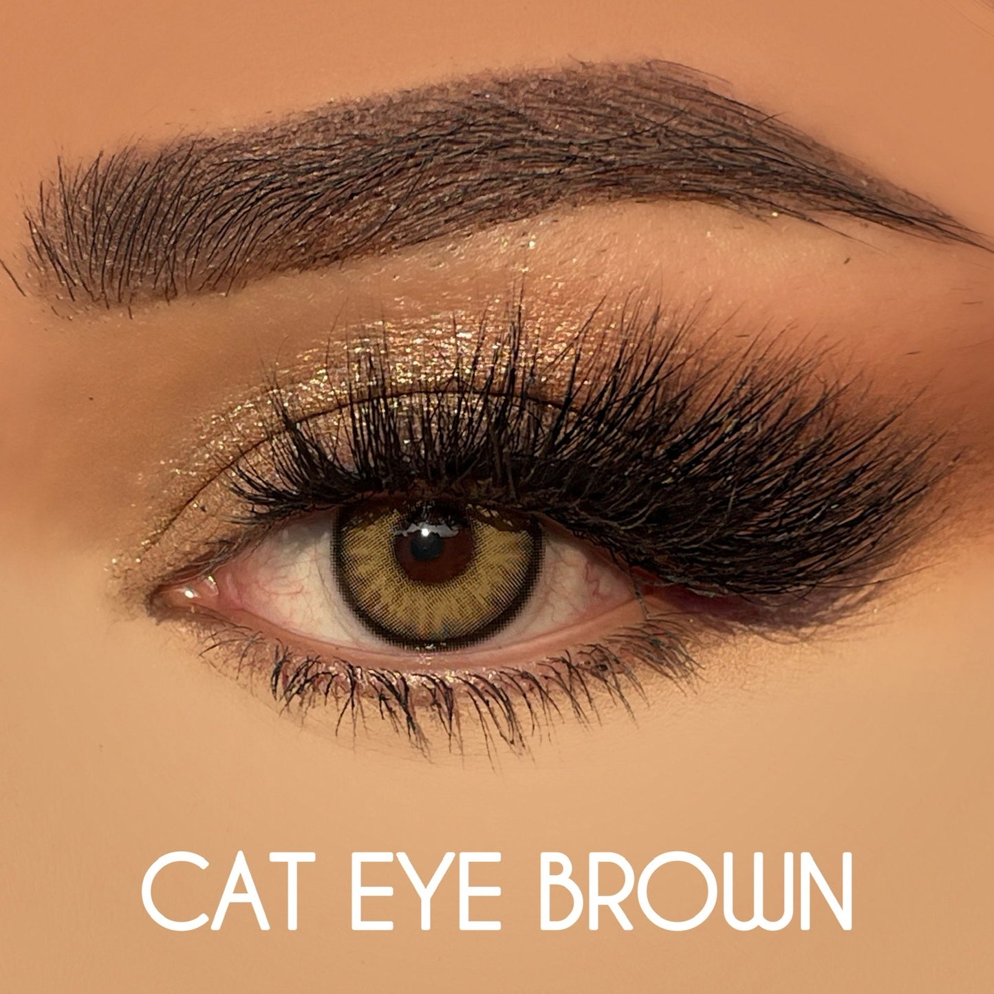 CAT EYE BROWN COSMETIC CONTACT LENS